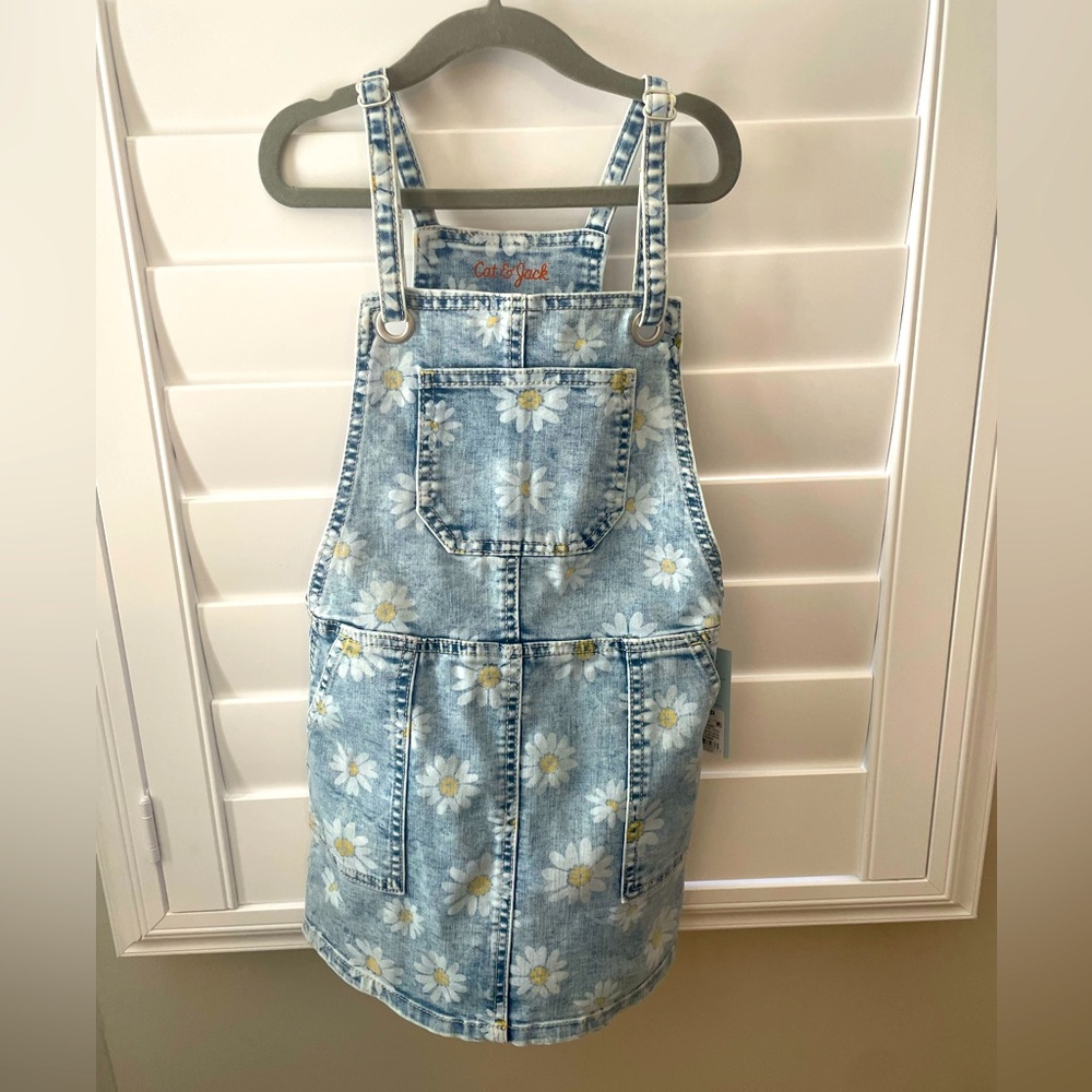 Girls’ Daisy Skinny Strap Skirtall Light Wash - Cat and Jack XS
